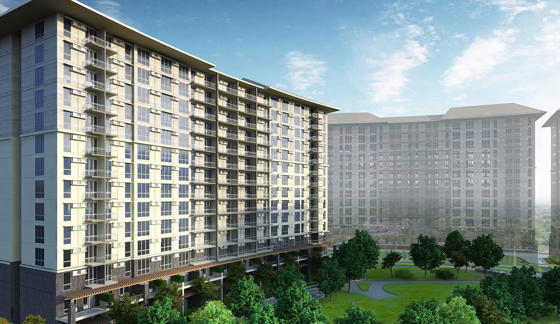 Modern condominium building